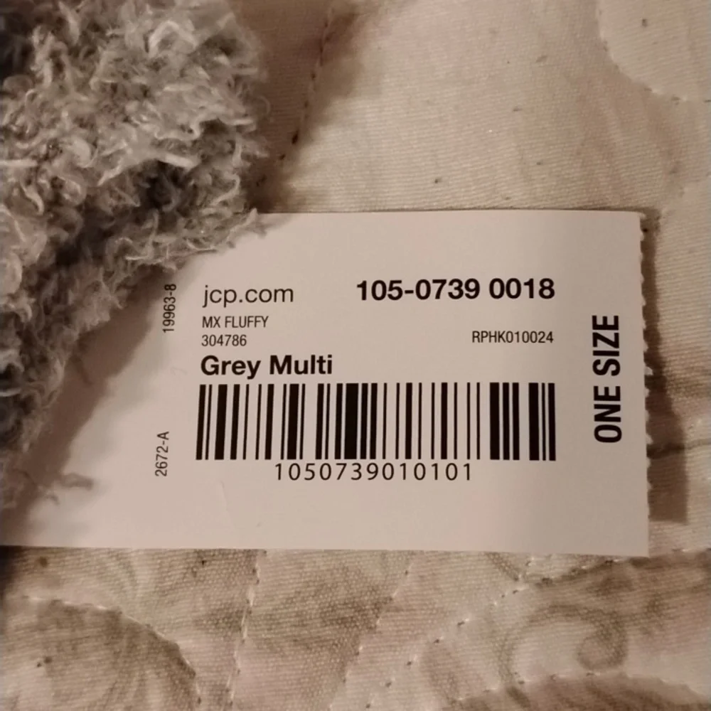 Mixit Woman's Fluffy Dusty Purple Multi & Gray Multi Gloves, NWT, Lot Of 2